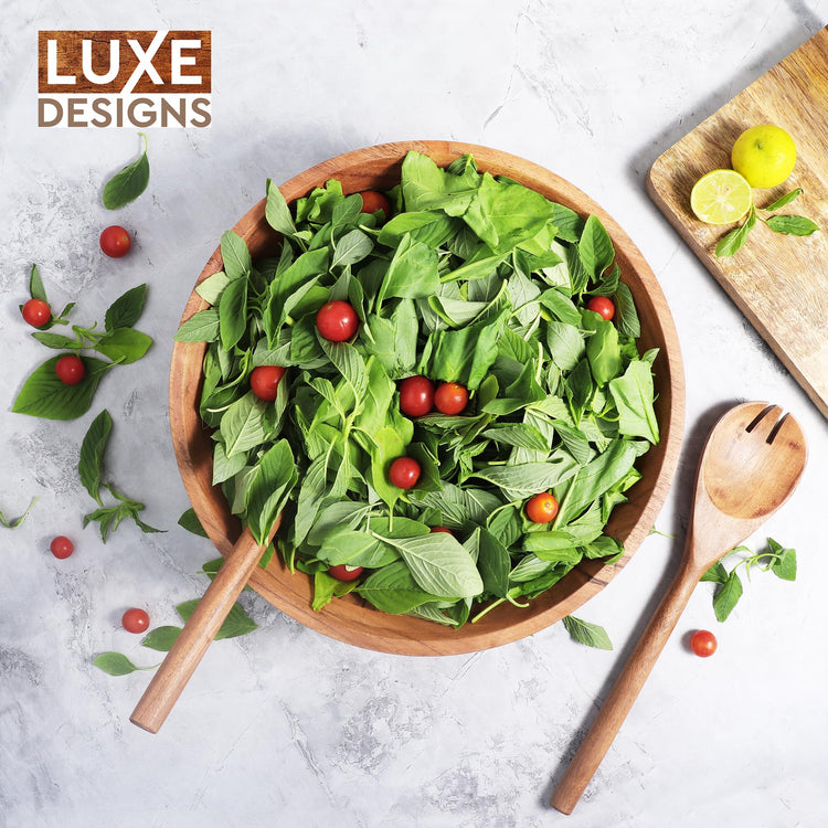 Wooden Salad Bowl Set
