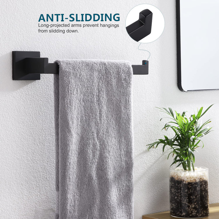 Black Towel Ring Hand Towel Racks Rods Bathroom Towel Rails Kitchen Hardware Stylish Stainless Steel