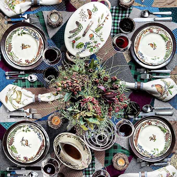 Juliska Forest Walk Dessert/Salad Plate Assorted Set/4