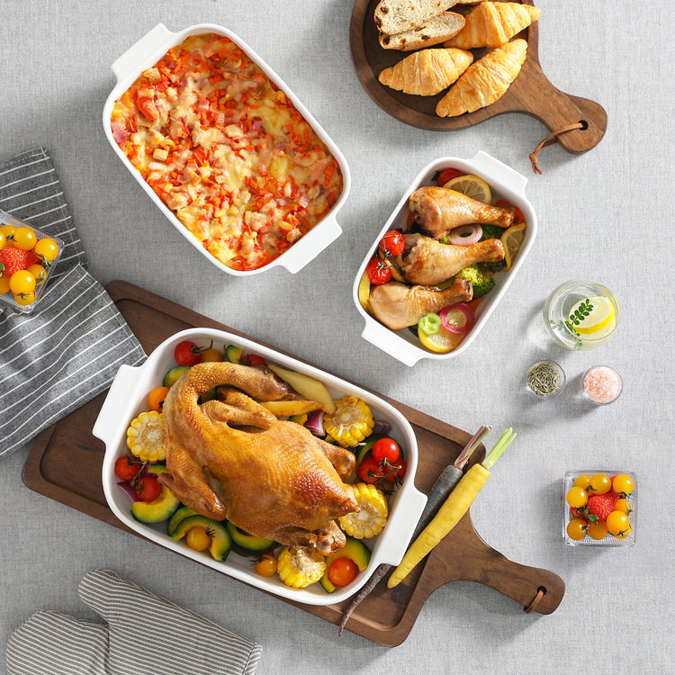Ceramic Casserole Dishes Set of 3