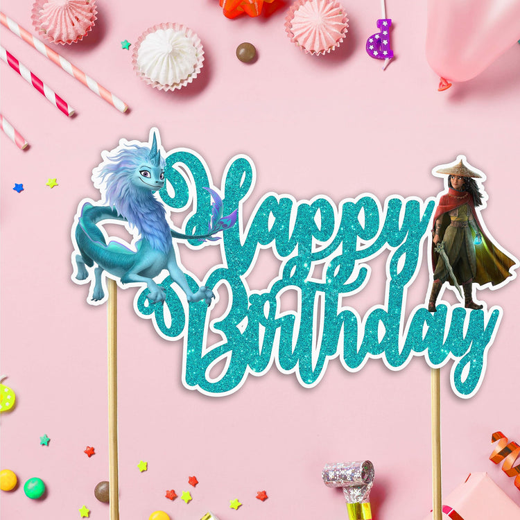 Raya and the Last Dragn Happy Birthday Cake Topper (15 Count)