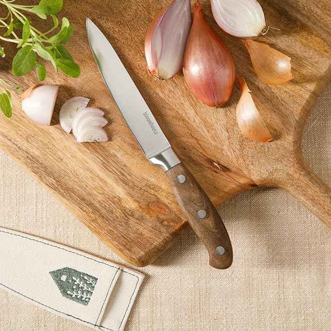 Bloomhouse 5 Inch German Steel Utility/Boning Knife W/Walnut Wood Forged Handle