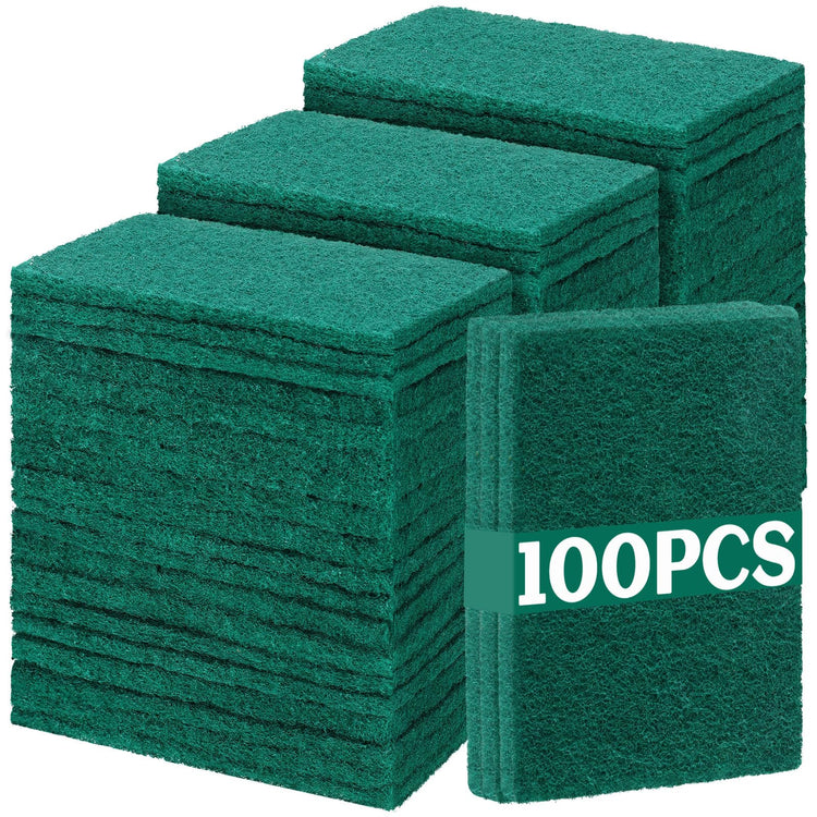 100 Pcs Non Scratch Scouring Pads for Kitchen Dish