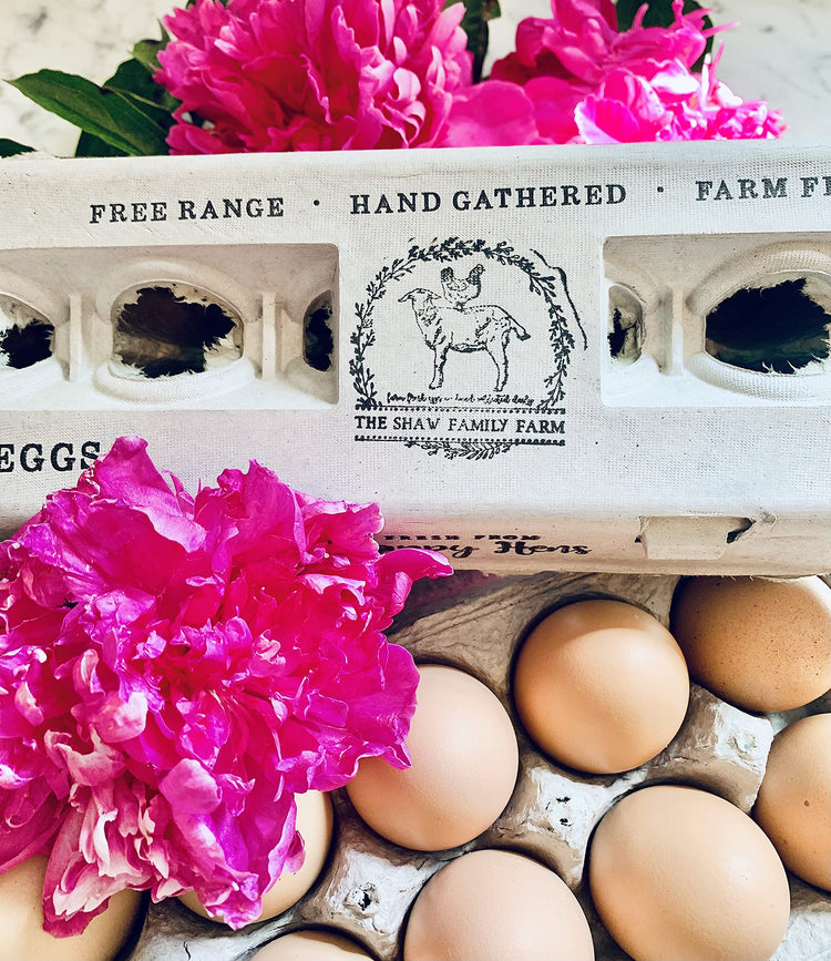 Egg Cartons Adorable Printed Design for Farm Fresh Eggs (250 Count)