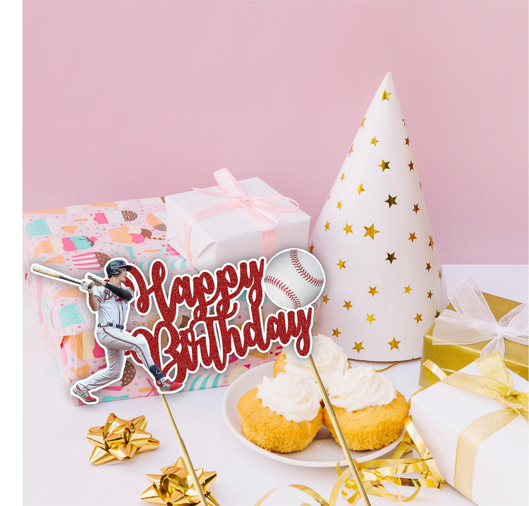 Baseball Happy Birthday Cake Topper
