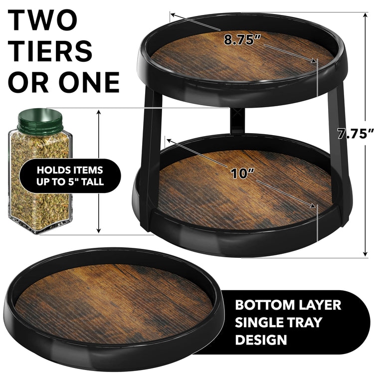 2 Tier Lazy Susan Spice Organizer