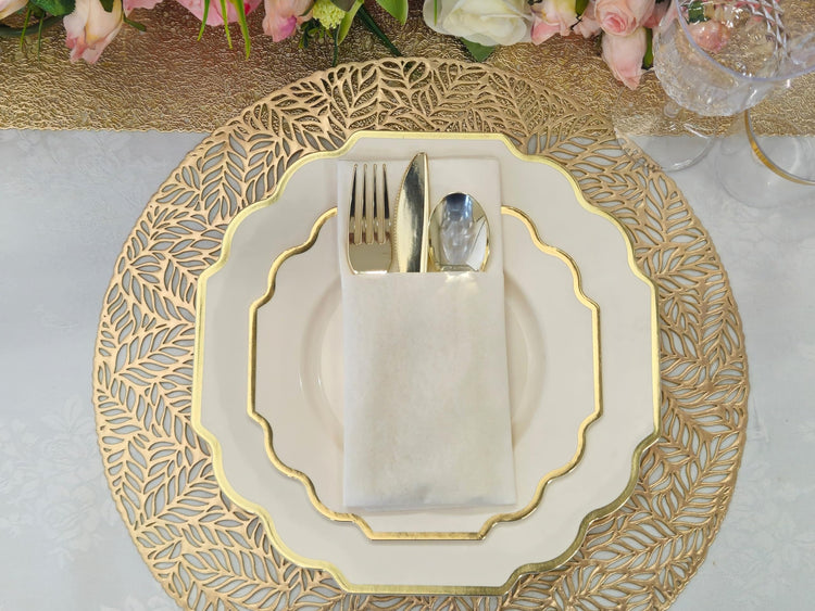 OCCASIONS Disposable Plastic Plates for 120 Guests (120 Count)