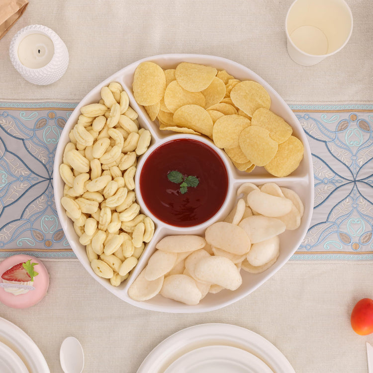 White Chip and Dip Serving Set (2 Count)