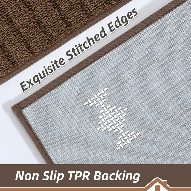 Kitchen Rugs Non Slip Washable 2PCS