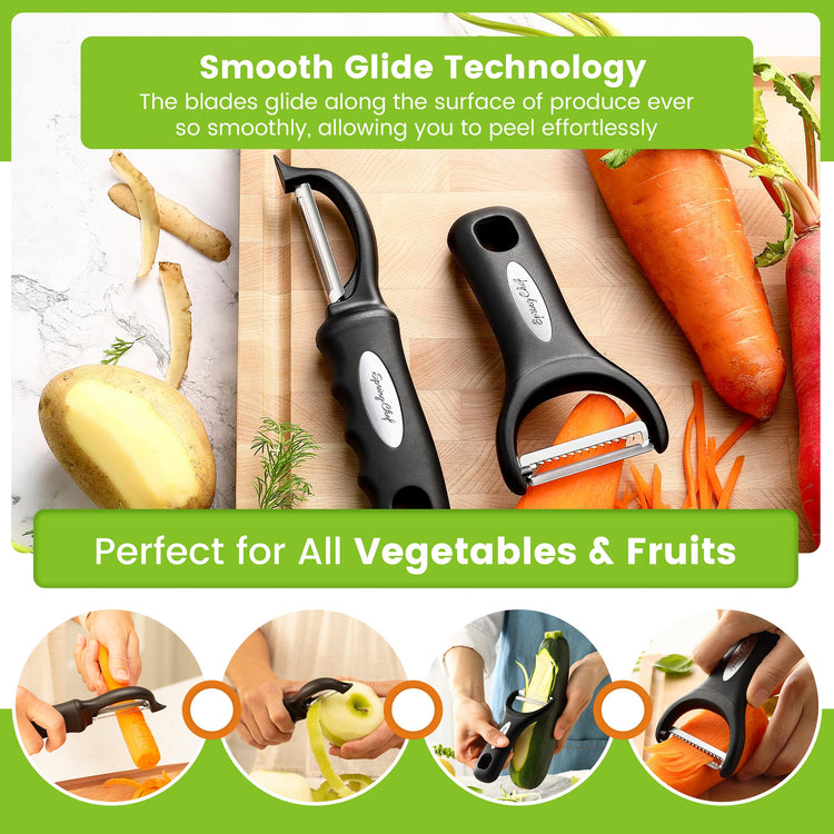 Swivel Potato Peeler & Julienne Vegetable Peeler w (2 Count)