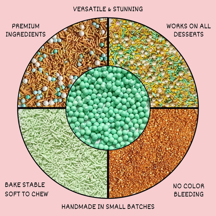 Edible Sprinkles Mix Pack of 5 (4.9384 Ounce)