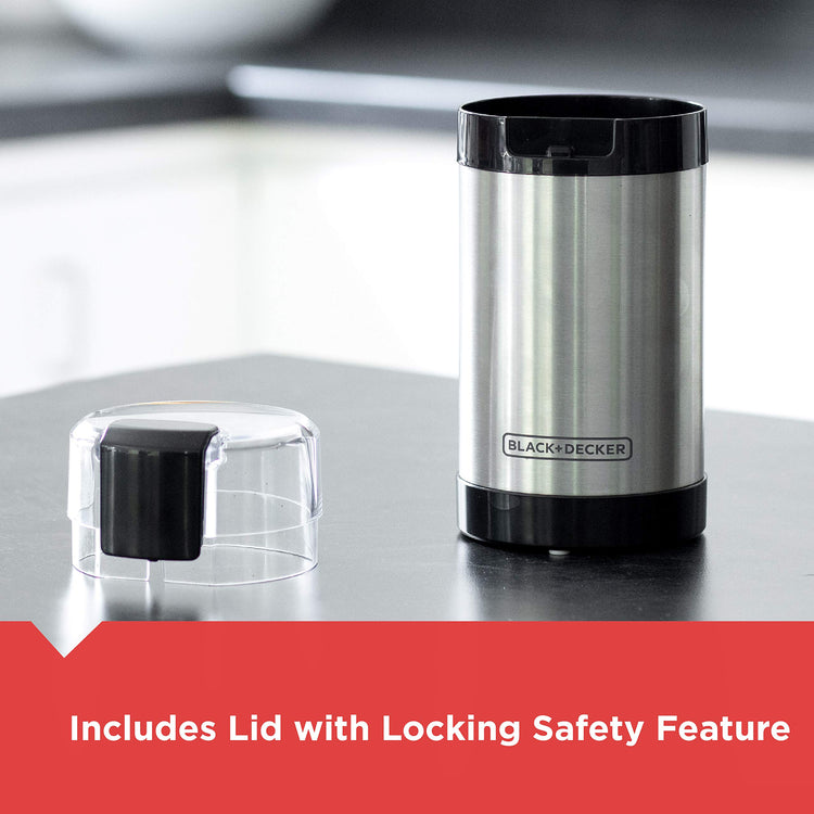 One Touch Coffee & Spice Grinder with Stainless Steel Blades