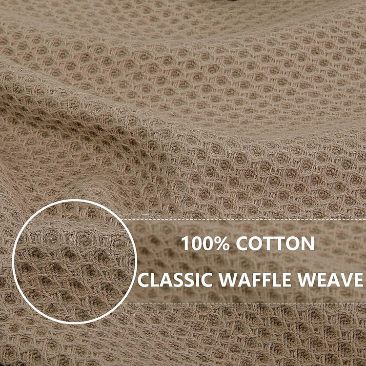 100% Cotton Waffle Weave Kitchen Dish Towels 4 (4 Count)