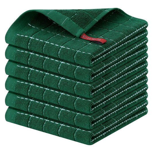 100% Cotton Terry Kitchen Dish Cloths (6 Count)