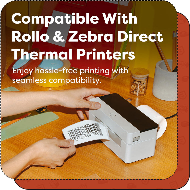 2" X 0.5" Direct Thermal Printer Labels
