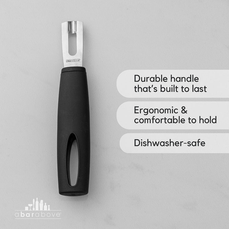 White Handle Stainless Steel Channel Knife