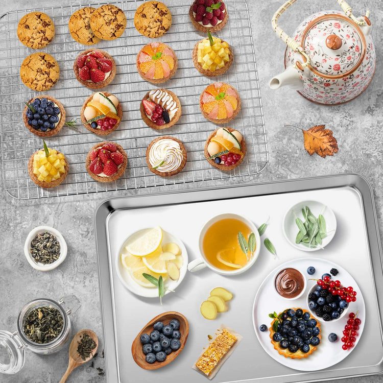 17.5 Inch Baking Sheet Pan and Cooking Rack