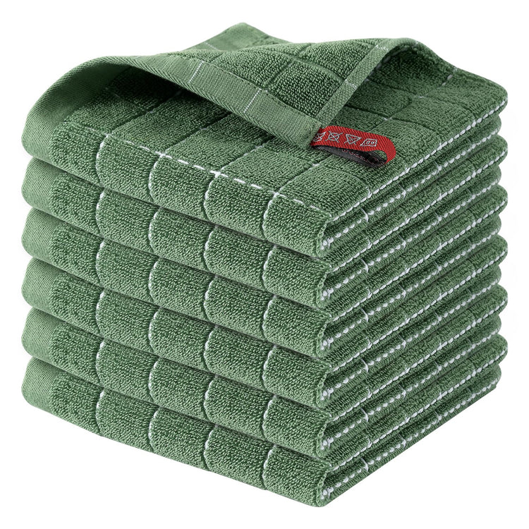 100% Cotton Terry Kitchen Dish Cloths (6 Count)