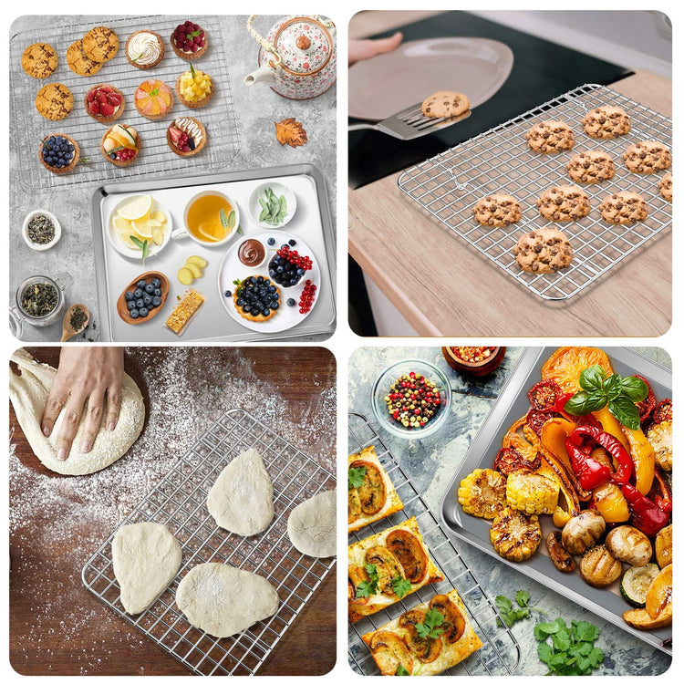 16 + 12.5 + 10.4 + 9 Inch Baking Sheet & Rack
