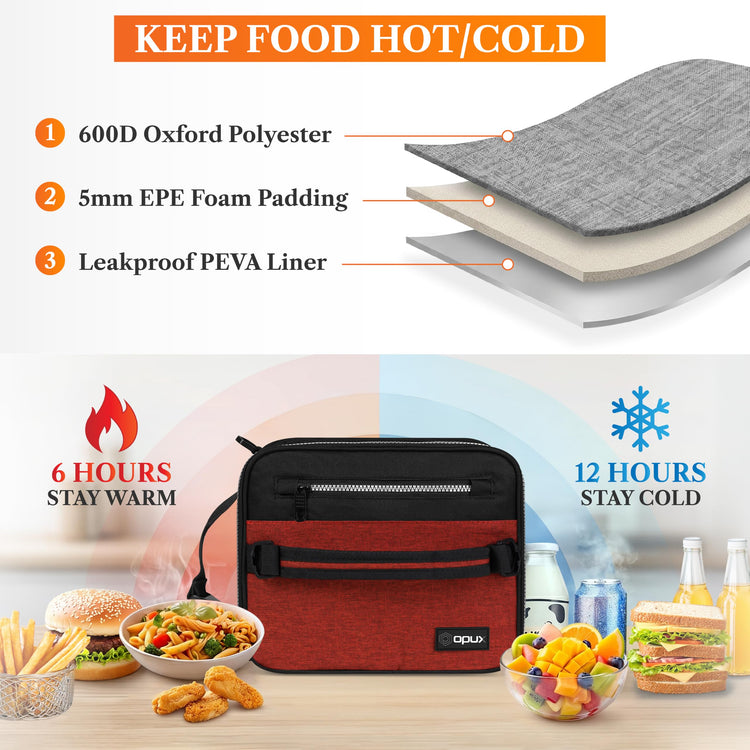 Insulated Lunch Bag for Men Women Kids