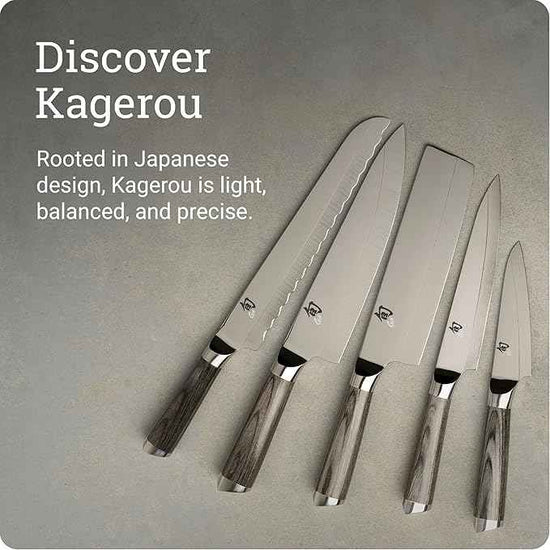 Shun Cutlery Kagerou Nakiri Knife 6.5 Inch, Ideal Sharp Chopping Knife for Vegetables and All-Purpose Chef Knife, Professional Nakiri Knife, Handcrafted Japanese Kitchen Knife