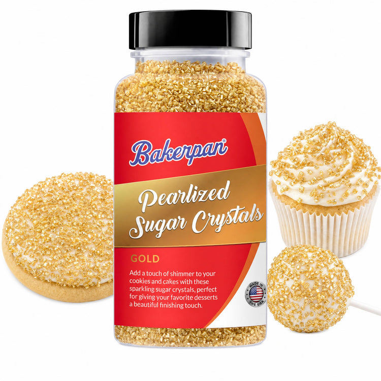 Gold Pearlized Sugar Sprinkles for Baking (5 Ounce)