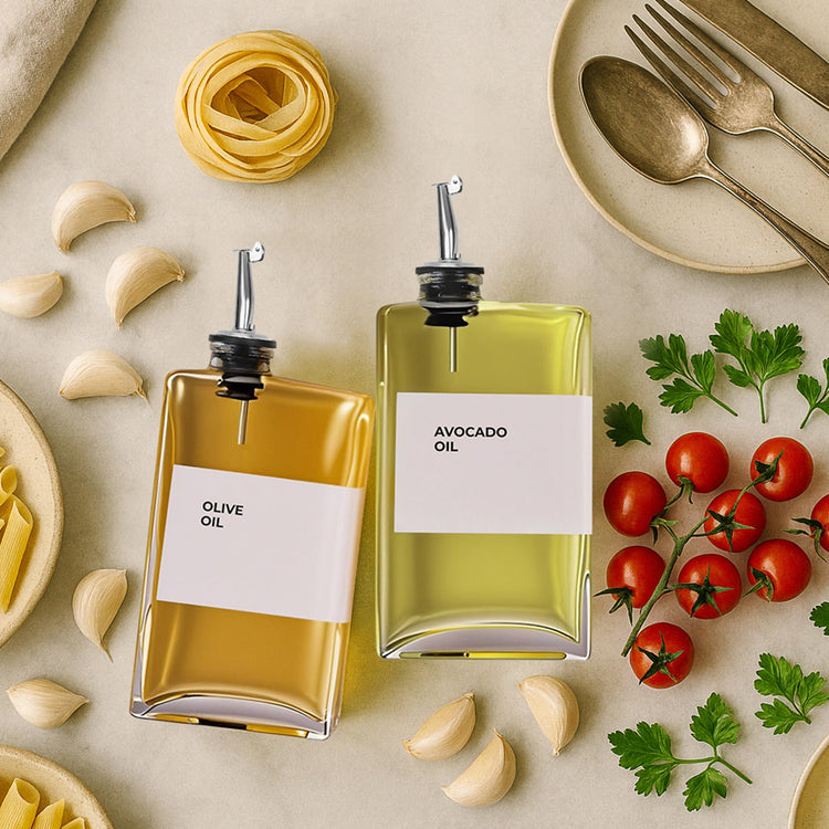 Glass Oil Dispenser for Kitchen (2 Count)