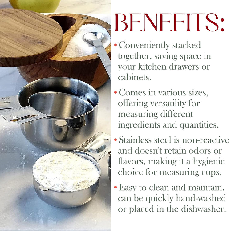 Stainless Steel Measuring Cups Set of 6