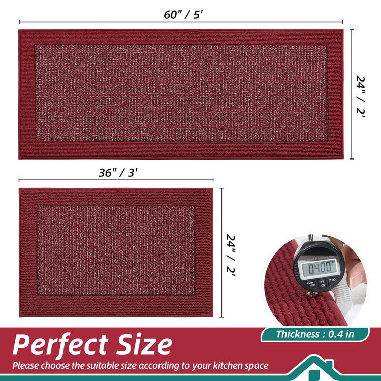 Kitchen Rugs Set of 2 (32 Sq Ft)