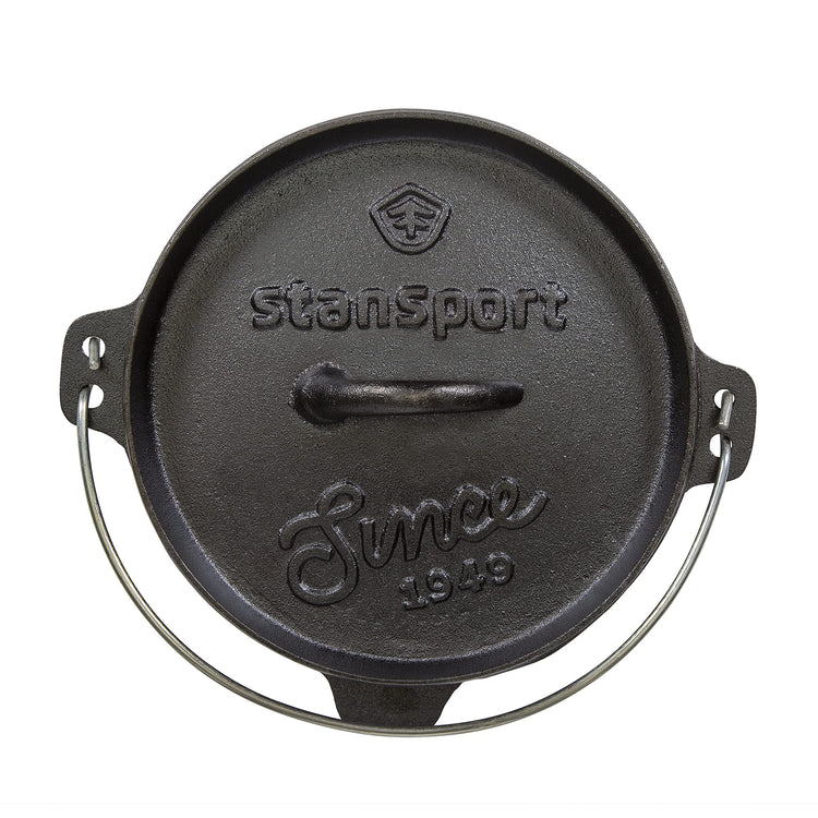 2 QT Pre Seasoned Cast Iron Dutch Oven Flat Bottom