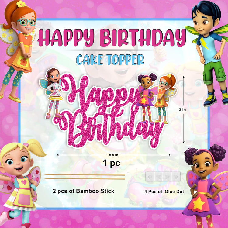 Buterbean Cafe Happy Birthday Cake Topper