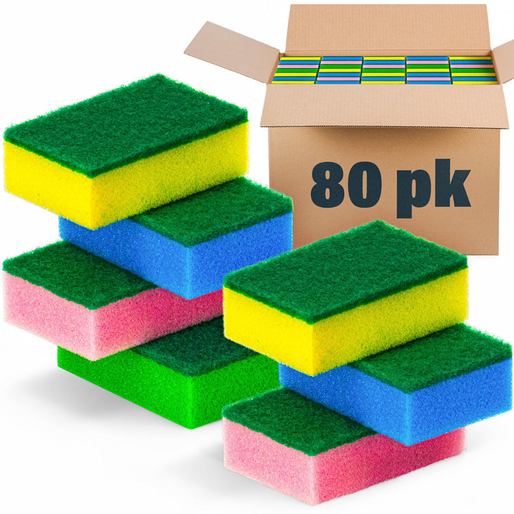 80 Kitchen Scrub Sponges (80 Count)