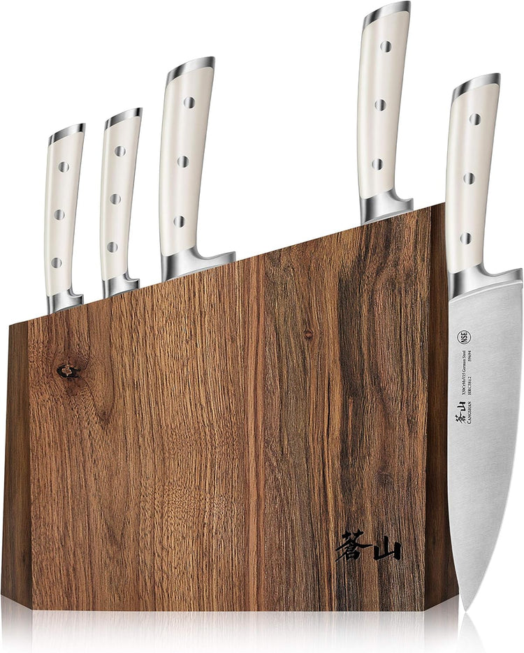 Cangshan S1 Series 59663 6-Piece German Steel Forged Knife Set, Walnut