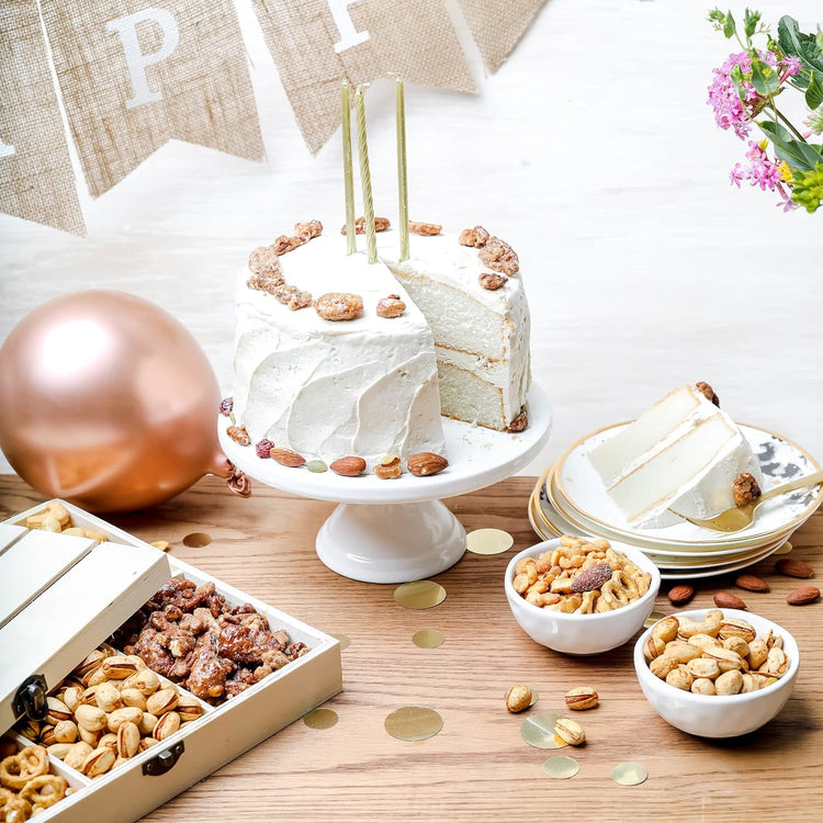 Happy Birthday Food Gift Basket, Healthy Nut Gift Tray, Birthday Snack Treat in Reusable Wooden Crate, Gourmet Assorted Food Delivery, Birthday Snack Box, For Men, Women and Families, Bonnie & Pop