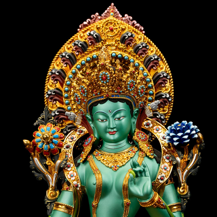 Handmade Copper Buddha Statue Indoor