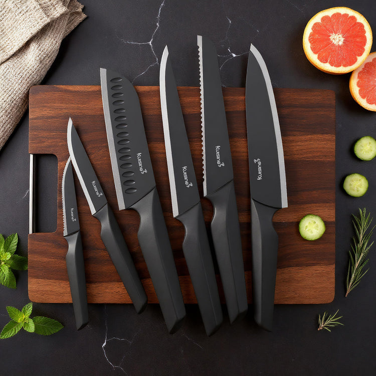 Upgraded Chef Knife Set One Piece Molding High Carbon Stainless Steel (15 Count)