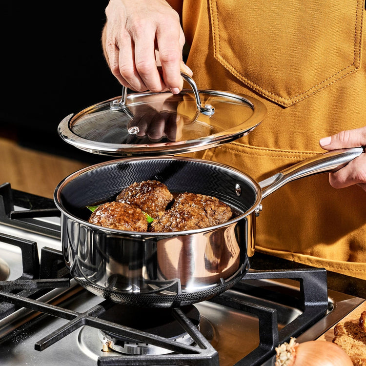 3QT Hybrid Nonstick Saucier with Lid