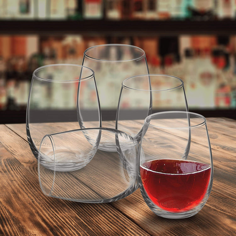 Stemless Wine Glasses by ARC 5.5 oz. Set of 12 (10 Count)