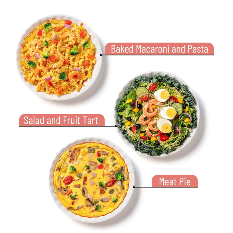 BTaT Ceramic Pie Pan for Baking (2 Count)
