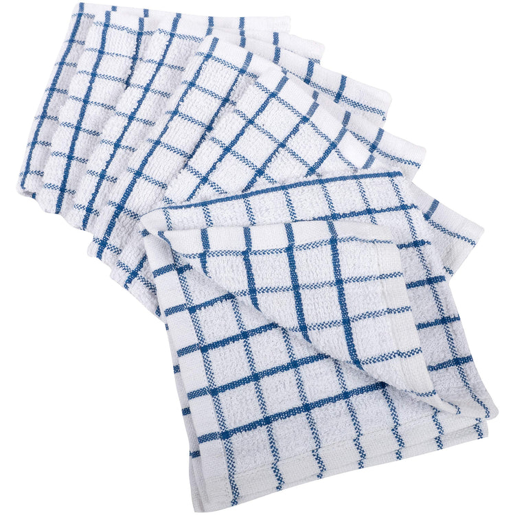 Pantry 100% Cotton Checkered Grid Dish Cloths (6 Count)