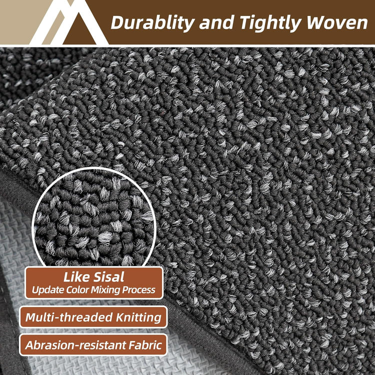 COSY HOMEER Kitchen Rugs Non Slip Washable 24"x36"+24"x60" Absorbent Kitchen Mats for Floor Stain Resistant Kitchen Runner Rug Sets of 2 Kitchen Floor Mats for Sink,Dark Grey
