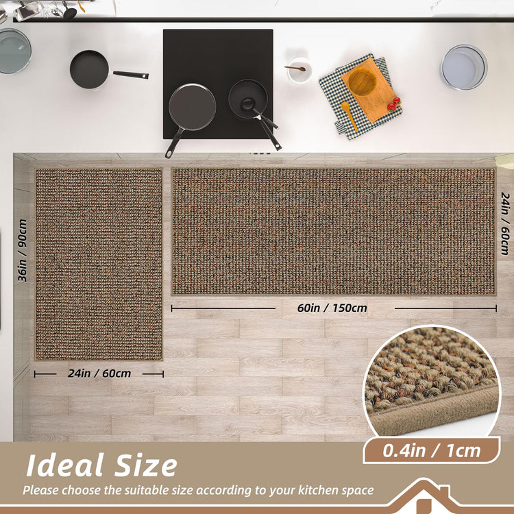 Kitchen Rugs and Mats 2PCS Non