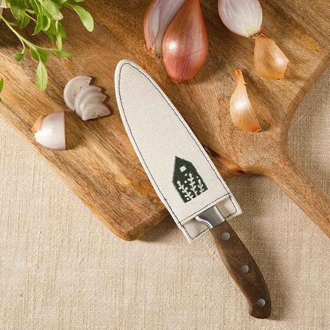 Bloomhouse 5 Inch German Steel Utility/Boning Knife W/Walnut Wood Forged Handle