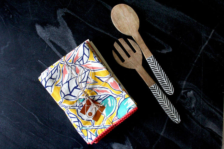 Printed Cotton Kitchen Towels (4 Count)