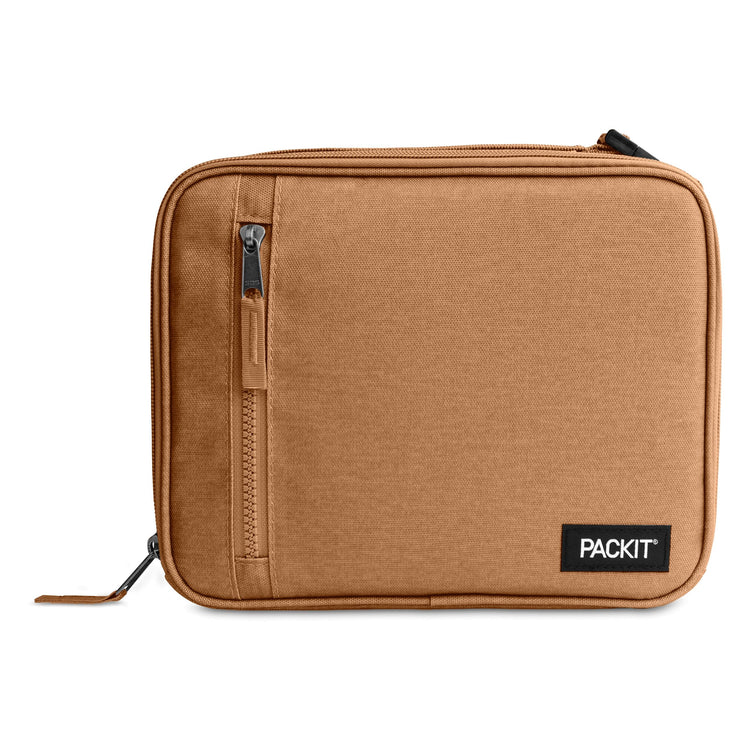 R) Freezable Classic Lunch Box, Retro Wave, Built with EcoFreeze(R) Technology, Fully Freezable, Collapsible, Reusable, With Zip Front Pocket and Buckle Handle, Designed for Fresh Lunch On the Go