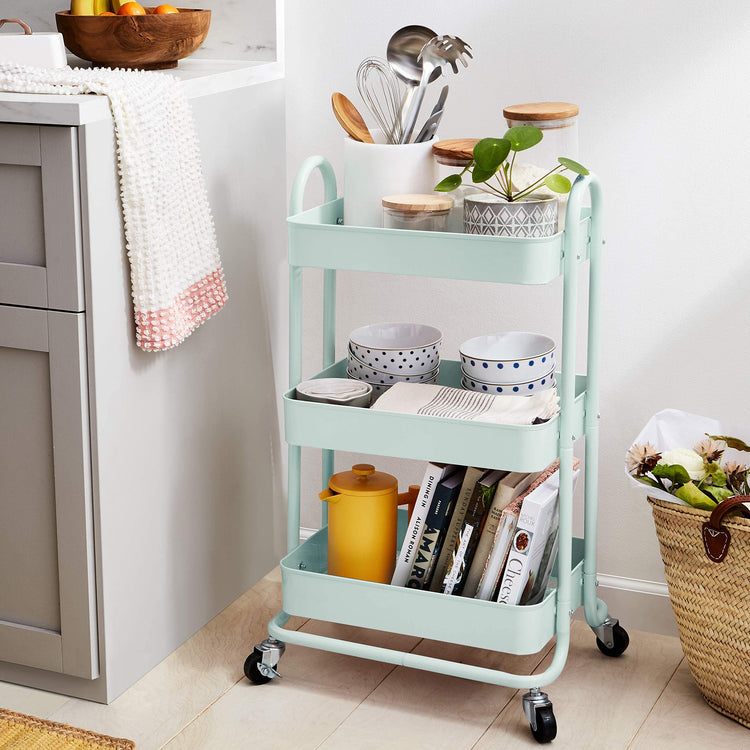 3 Tier Metal Rolling Utility Cart