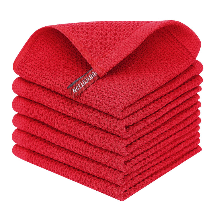 100% Cotton Waffle Weave Kitchen Dish Cloths 6 (6 Count)