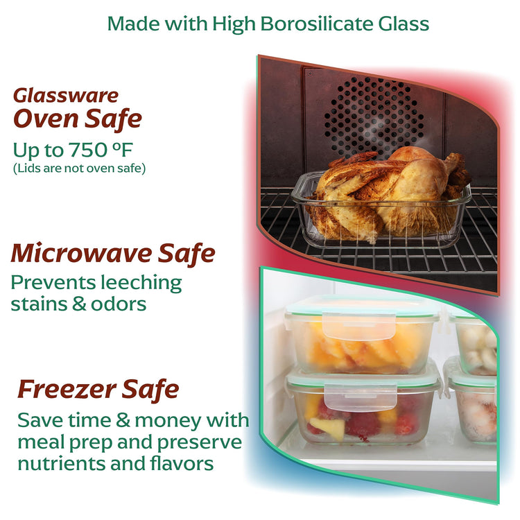 8 Pack 35 oz Glass Containers (8 Count)