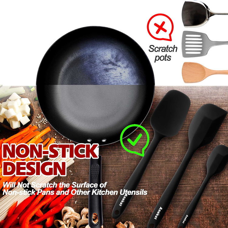 4 Piece Silicone Spatula Set (4 Count)