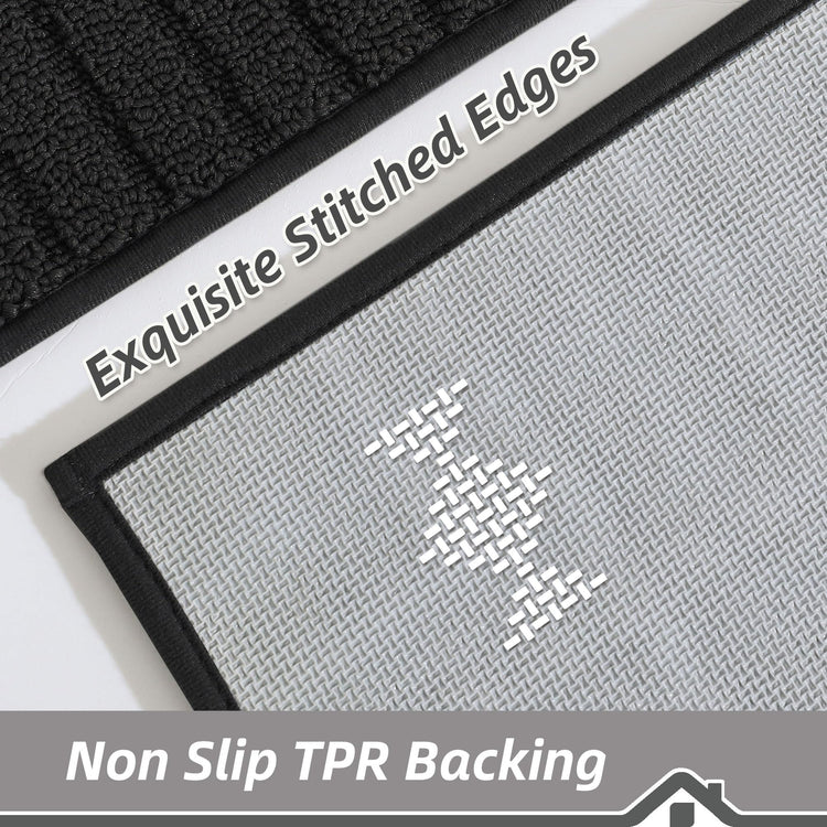Kitchen Rugs Non Slip Washable 2PCS